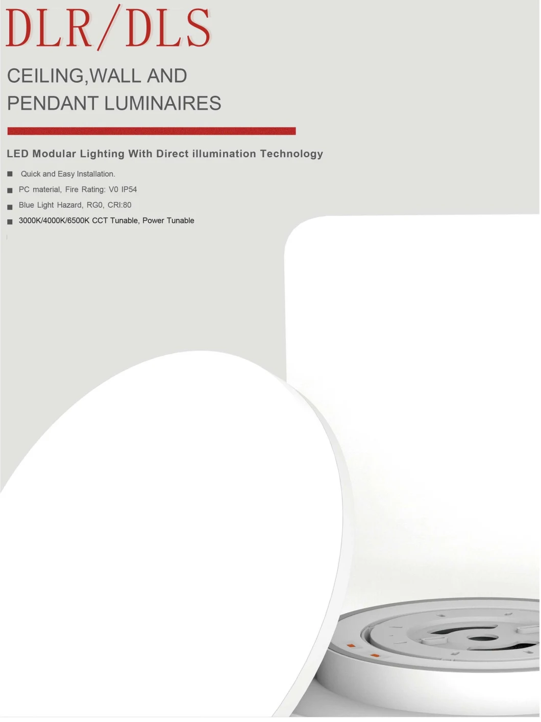 IP54 Waterproof Shower Downlight Lamp CCT3000K/4000K/6000K LED Ceiling Light for Bathroom Balcony